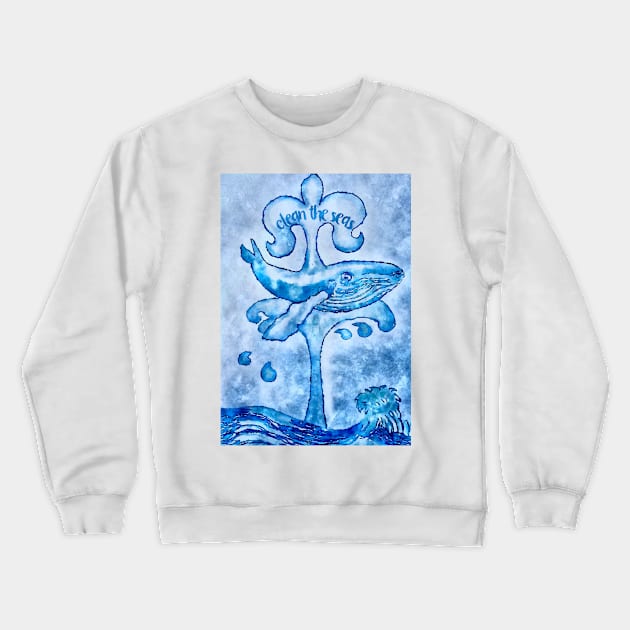 Clean the seas No. 1 Crewneck Sweatshirt by asanaworld